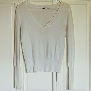 Hurley Women's V-Neck Sweater - White